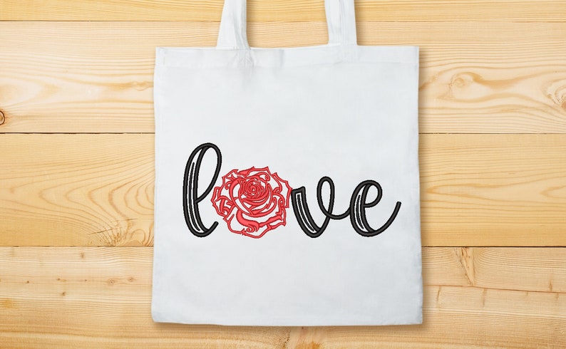 Love Machine Embroidery Design Rose Embroidery Design 5 | Etsy
