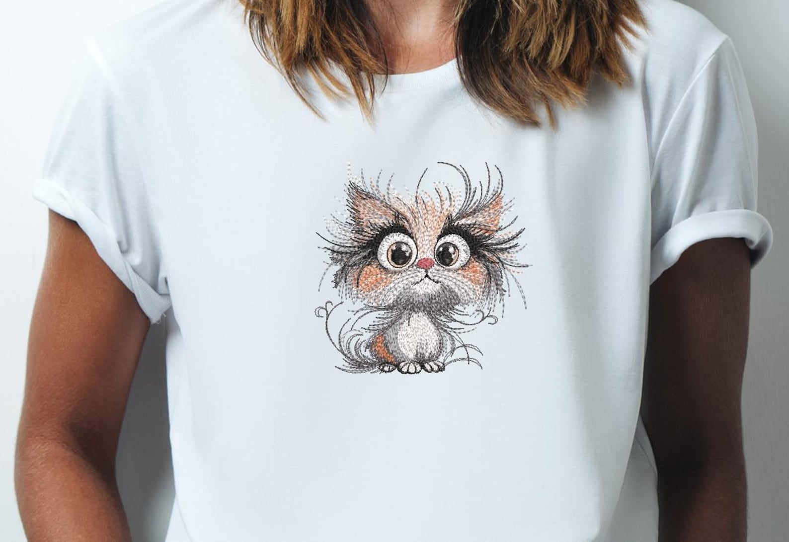 Cute Cat Machine Embroidery Design, Animal Kitten Lovers Embroidery ...