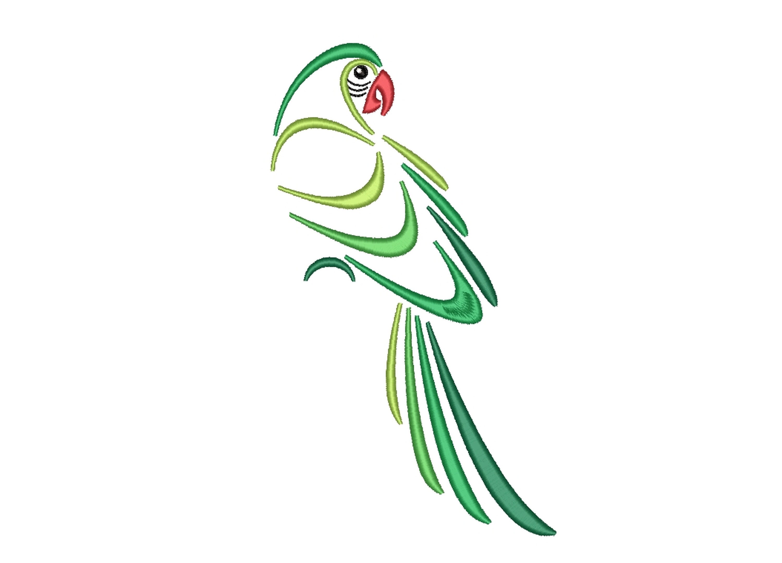 Parrot Embroidery Design Bird Embroidery File 3 sizes Etsy