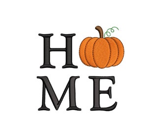 Home Stickdatei, Herbst Stickdatei, 3 Größen, Instant Download