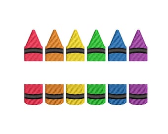 Split pencils embroidery design, Back to school embroidery, 3 sizes, Instant download