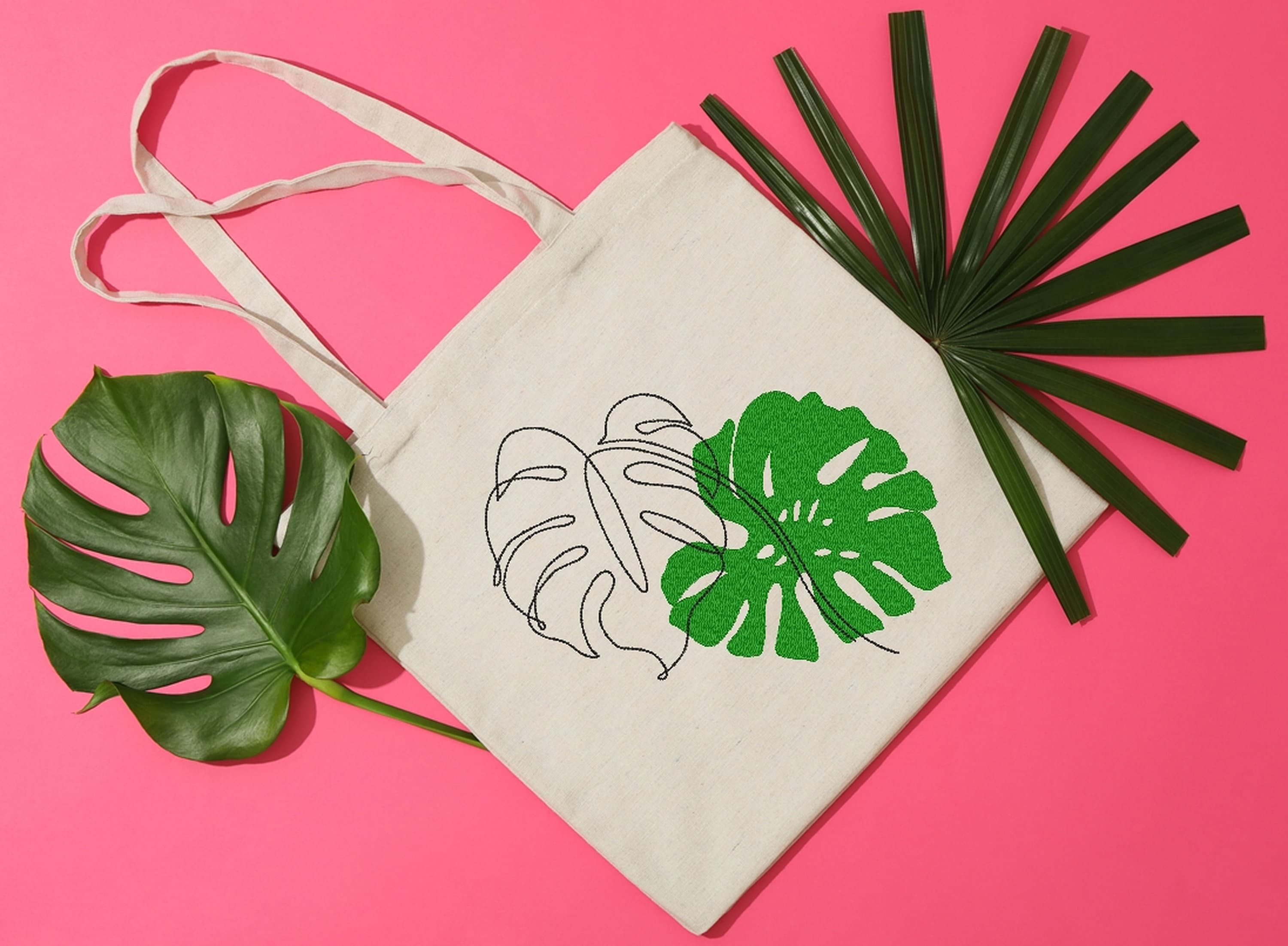 Monstera Leaf Embroidery