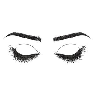 Eyelashes Embroidery Design, 4 sizes, Instant Download