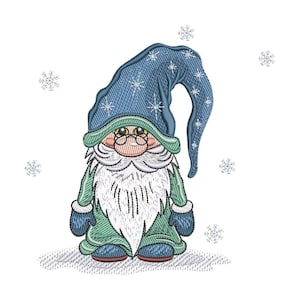 Cute Gnome Embroidery Design,  4 sizes, Instant Download