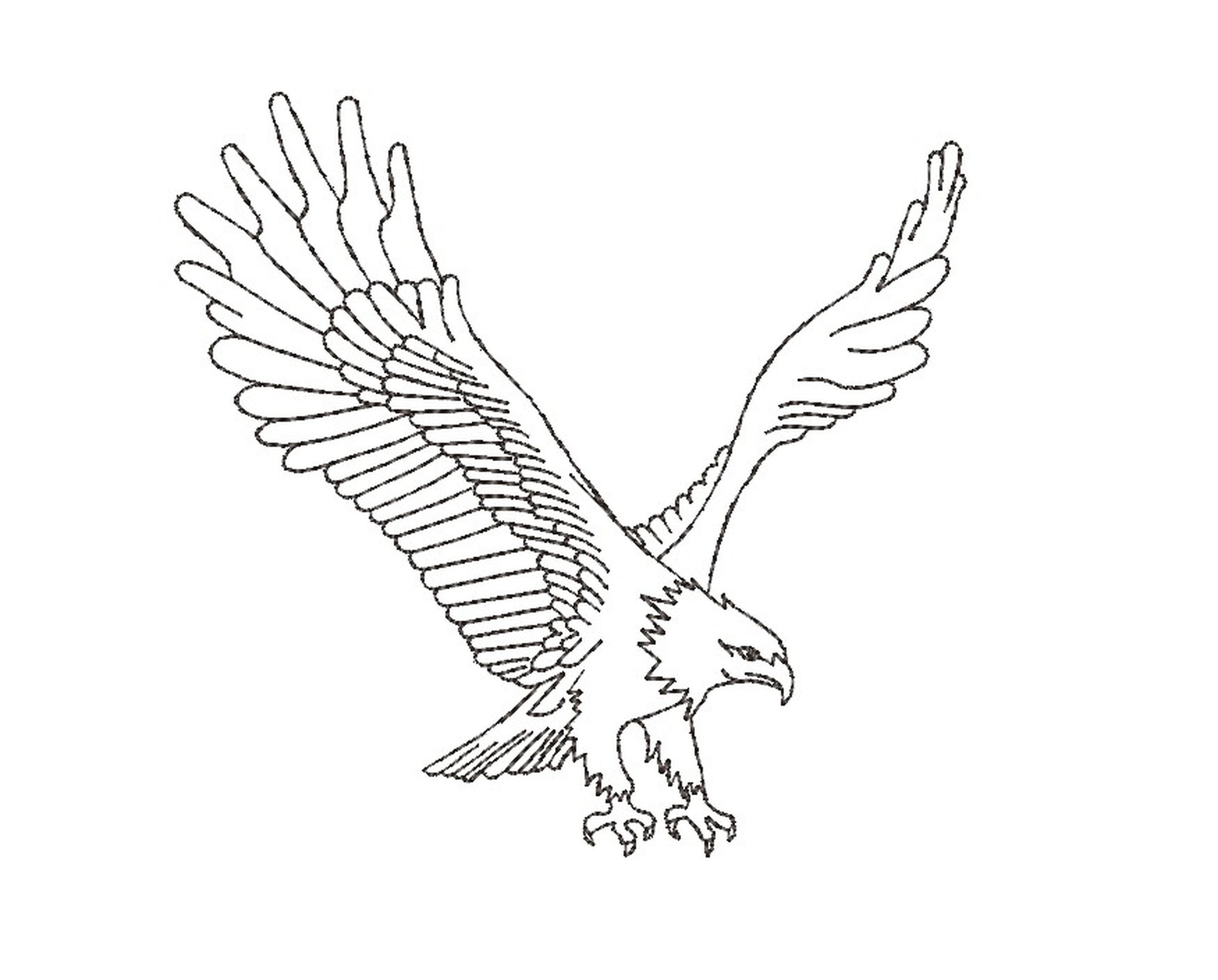 Eagle Machine Embroidery Design Instant Download Etsy
