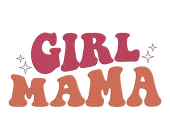 Diseño de bordado "Mamá niña", archivo de bordado a máquina "Mamá bendecida", archivo de bordado "Vida de mamá", 5 x 7, 6 x 10 pulgadas, descarga instantánea
