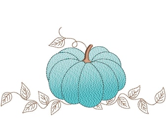 Pumpkin Embroidery Design, 4 sizes, Instant Download