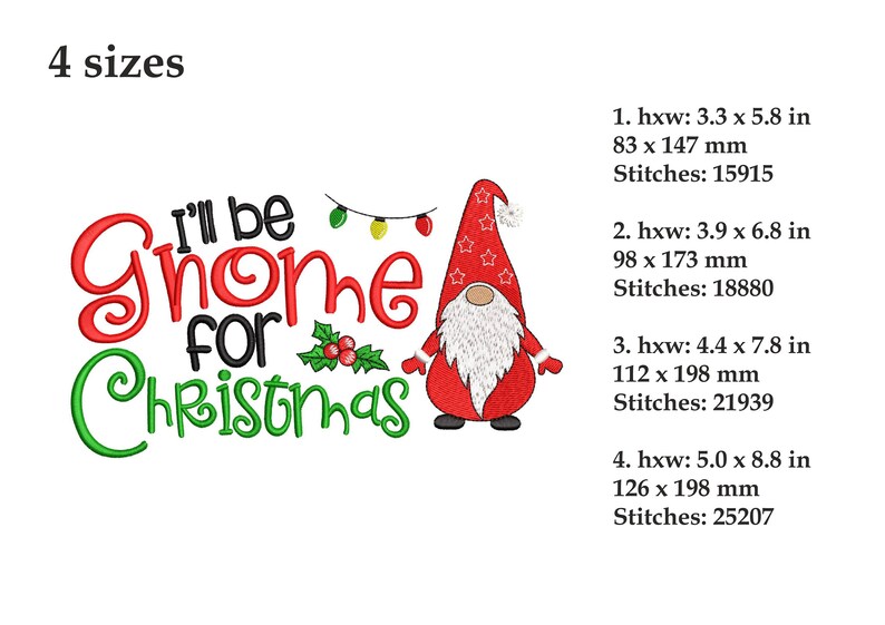 Medias Navideñas 'I'll Be Gnome For Christmas' De Holiday Time - 18 Pulgadas, Multicolor, Tamaño Grande Para Niños