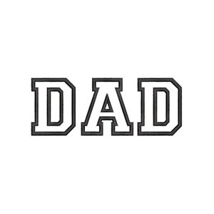 Dad Applique Machine Embroidery Design, 3 sizes, Instant download