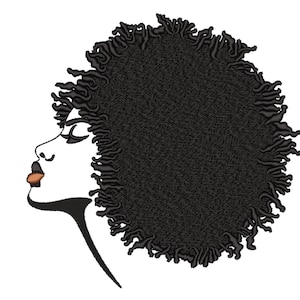 Schöne Frau Stickmuster, 4 Größen, Instant Download