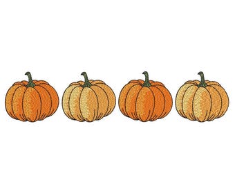 Pumpkin Embroidery Design Autumn Pumpkin Machine Embroidery File Fall Harvest Stitch 5x7 6x10 Hoop Instant Download Digital Pattern