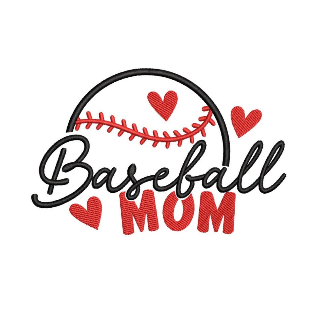Baseball Mom Embroidery Design, Sports Mom Embroidery Design, 3 Sizes, Instant Download Etsy