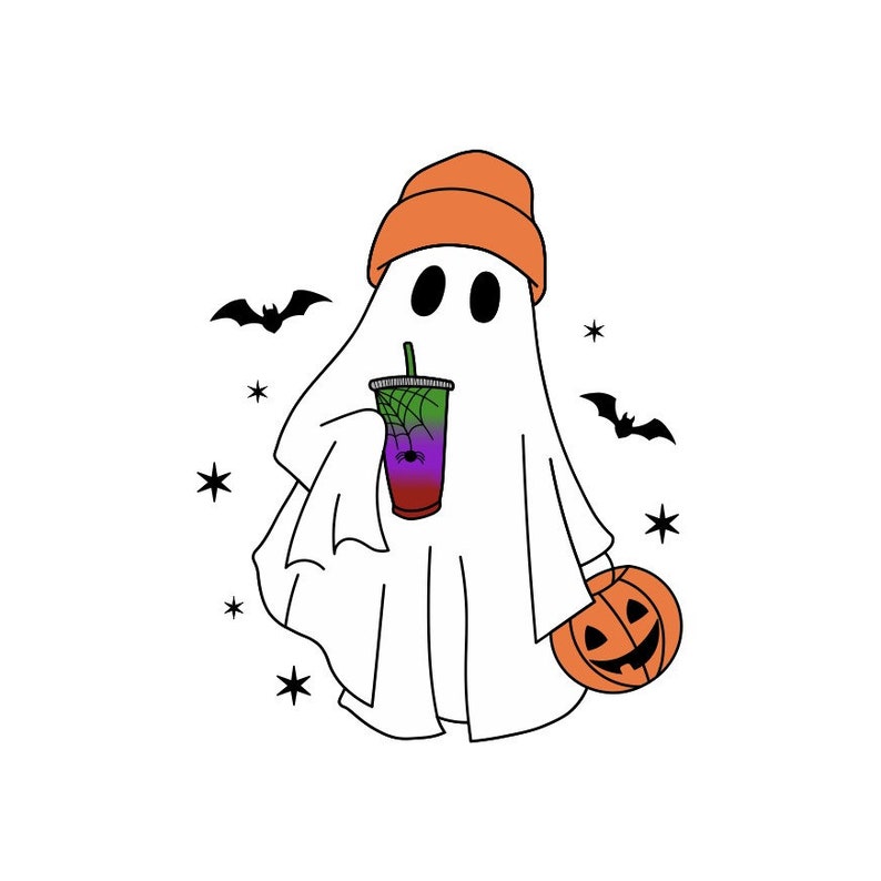 Ghost Drinking Halloween Loaded Tea PNG Ghost Loaded Tea PNG Halloween ...
