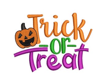 Halloween Embroidery Design Trick or Treat Embroidery File Perfect for Spooky Season Instant Download for Easy Machine Embroidery Projects