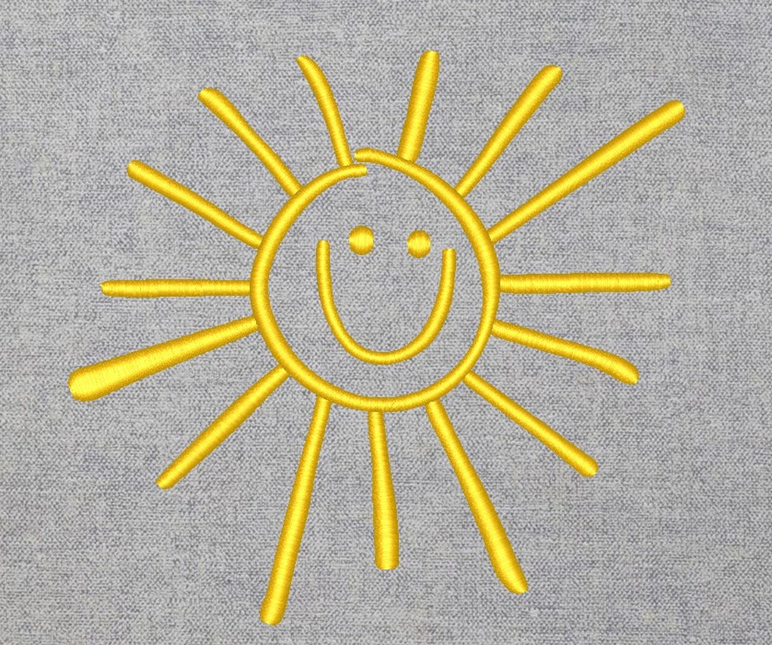 Sun embroidery design 5 sizes Instant download Etsy