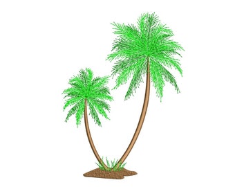 Palme Stickerei, Sommer Strand Stickerei, 5 Größen, Stickdatei, Instant Download