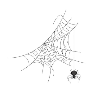 Spider Web Embroidery Design, Halloween Embroidery File, 4 sizes, Instant Download
