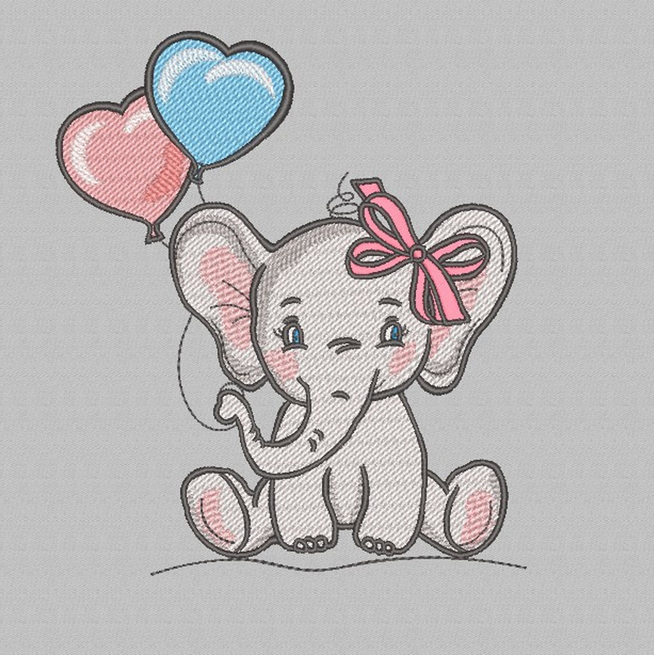 Elephant embroidery designs 3 sizes  etsy Elephant embroidery designs 3 sizes  etsy