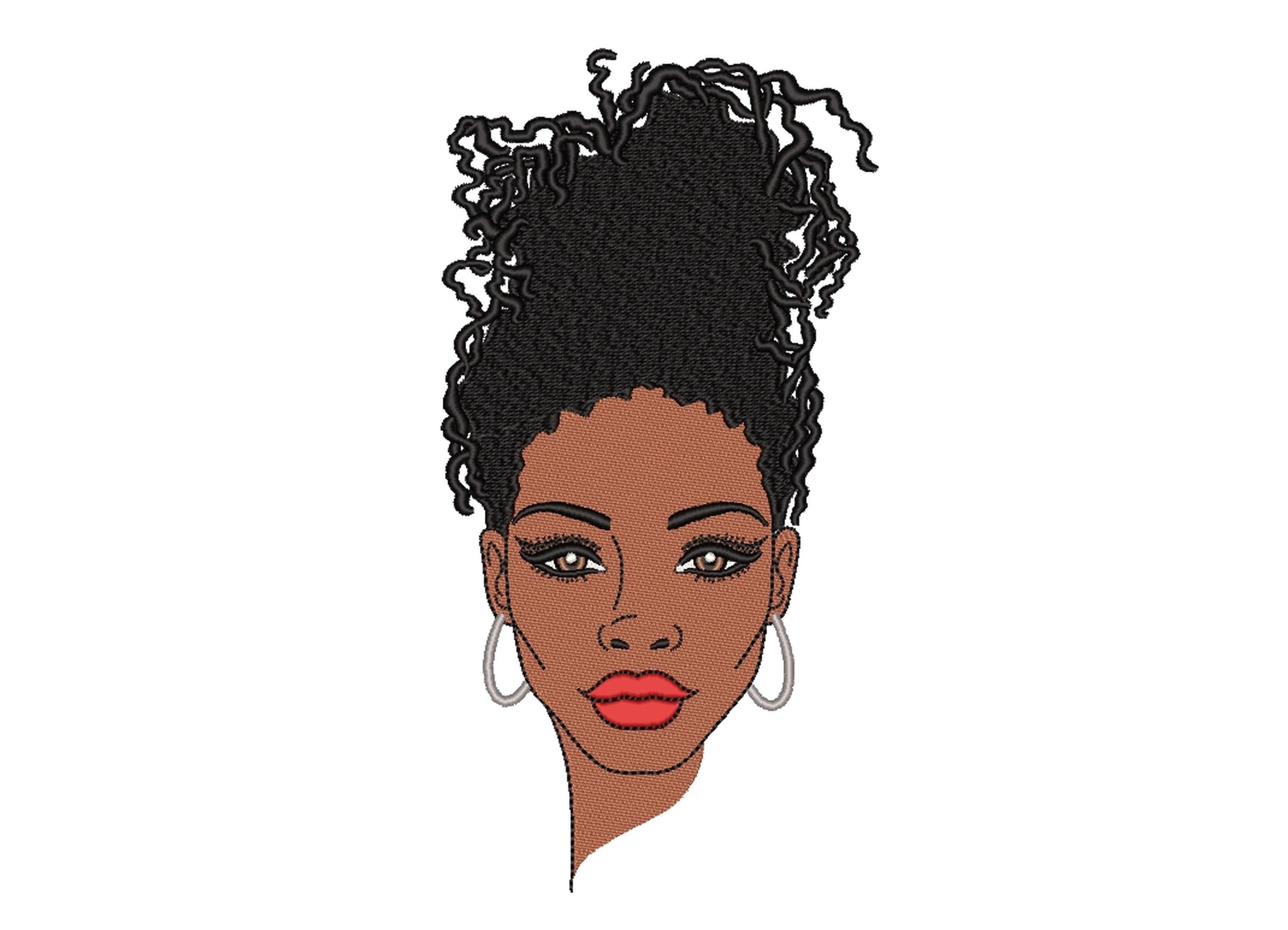 Black woman embroidery design african american woman  etsy Black woman embroidery design african american woman  etsy