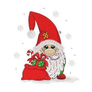 Weihnachts-Wichtel Stickdatei, Stickdatei, 3 Größen, Instant Download