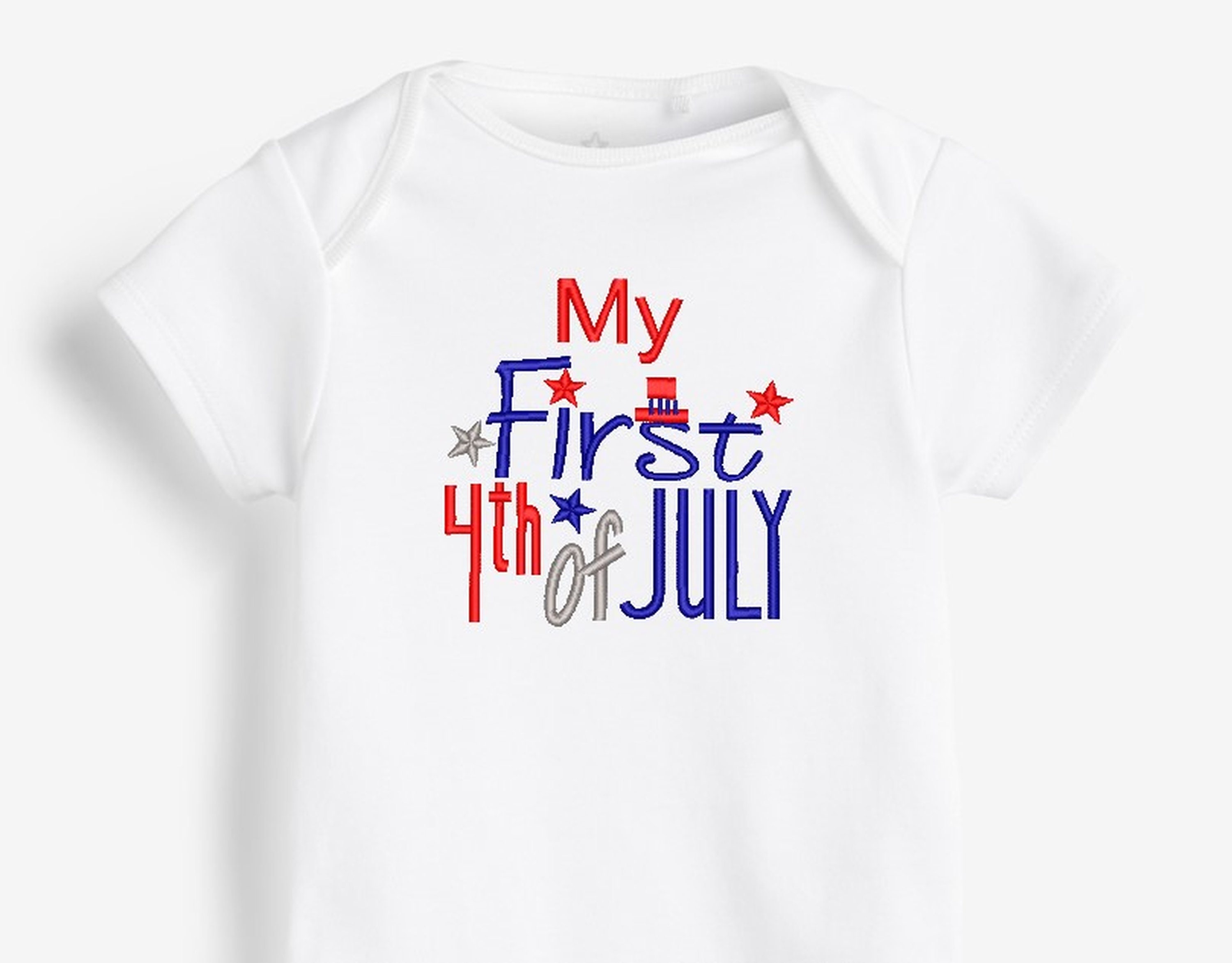 My First 4th of July Embroidery Design Independence Day | Etsy