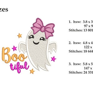 Bootiful Designs Bootiful Machine Embroidery Design Ghost Baby Girl Halloween Embroidery ...