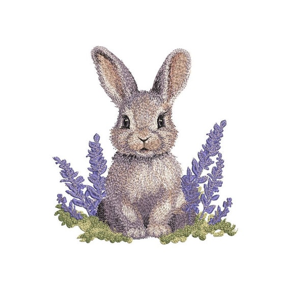 Easter Bunny Embroidery Design, 3 sizes, Instant Download