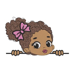 Girl Embroidery Design, 5 sizes, Instant download