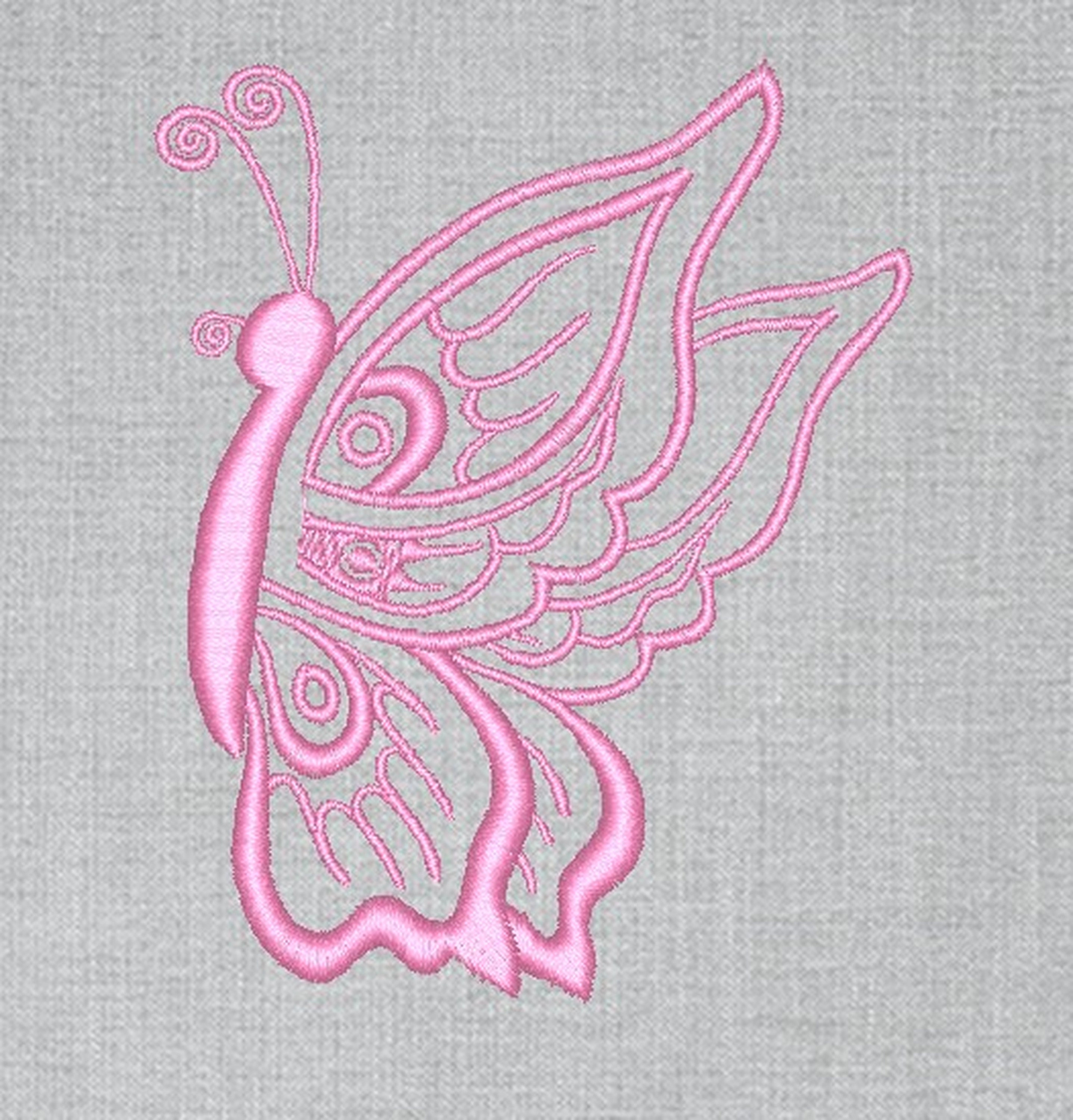 Butterfly Embroidery Machine Design Etsy