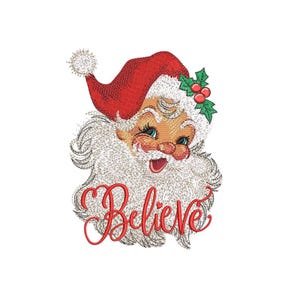 Christmas Santa Claus Embroidery Design Machine Embroidery File 5x7 6x10 Sizes Instant Download Holiday Winter Xmas Embroidery Pattern