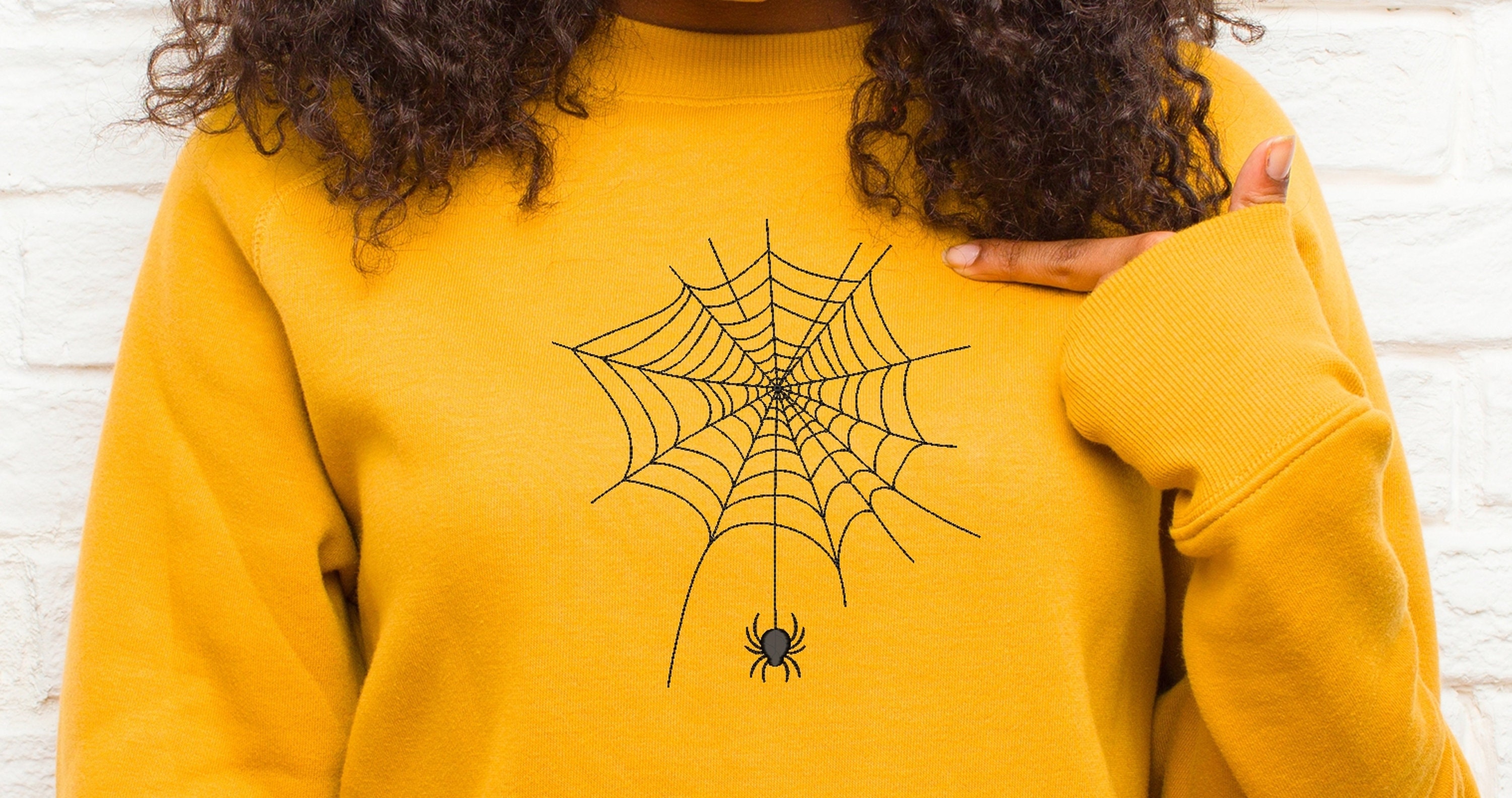 Spider Web Halloween Embroidery Spider Web Halloween Embroidery