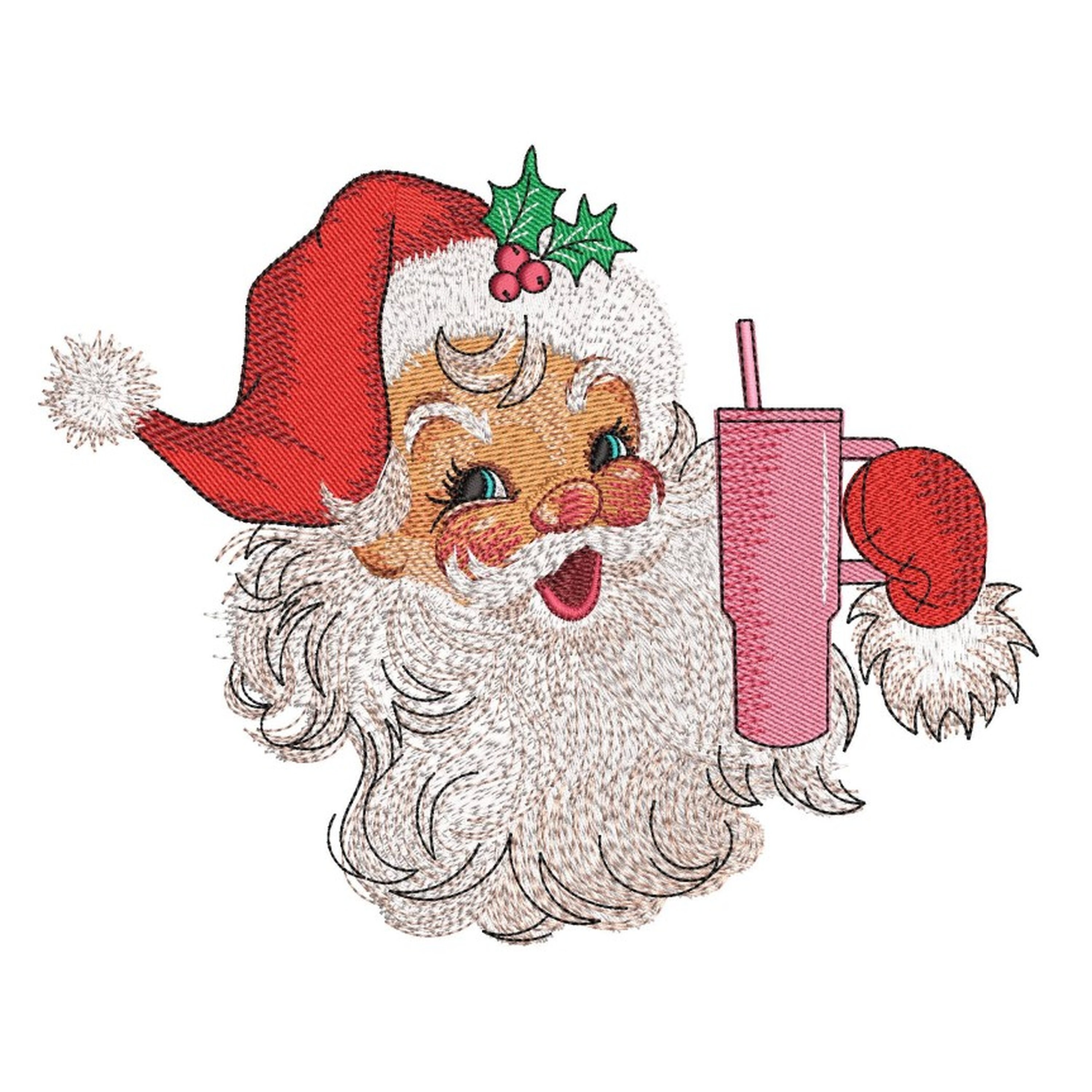 Embroidery Design Rocker Santa Santa Machine Embroidery Design, 3 Sizes, Instant Download - Etsy