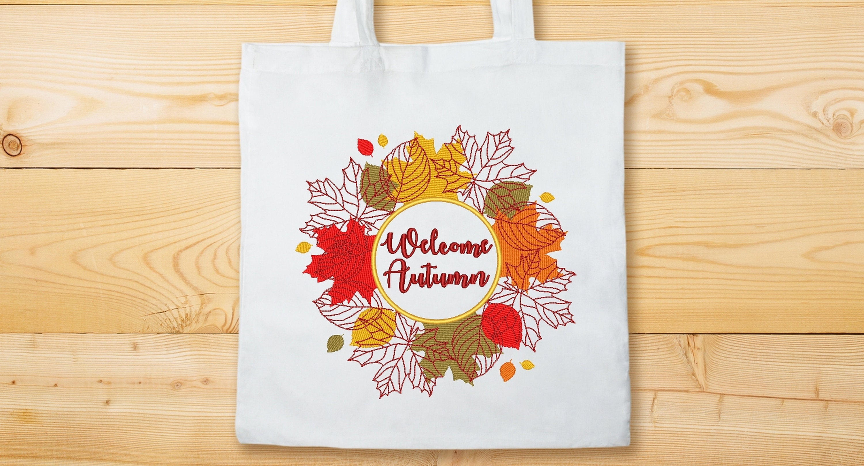 Autumn Machine Embroidery Design Fall Leaf Embroidery File for 4x4 5x7 ...