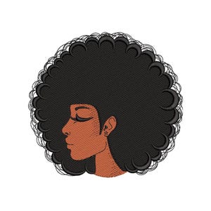 African American Woman Embroidery Design Black Girl Magic Machine Embroidery File Afro Hairstyle 5x7 6x10 Hoop Instant Download