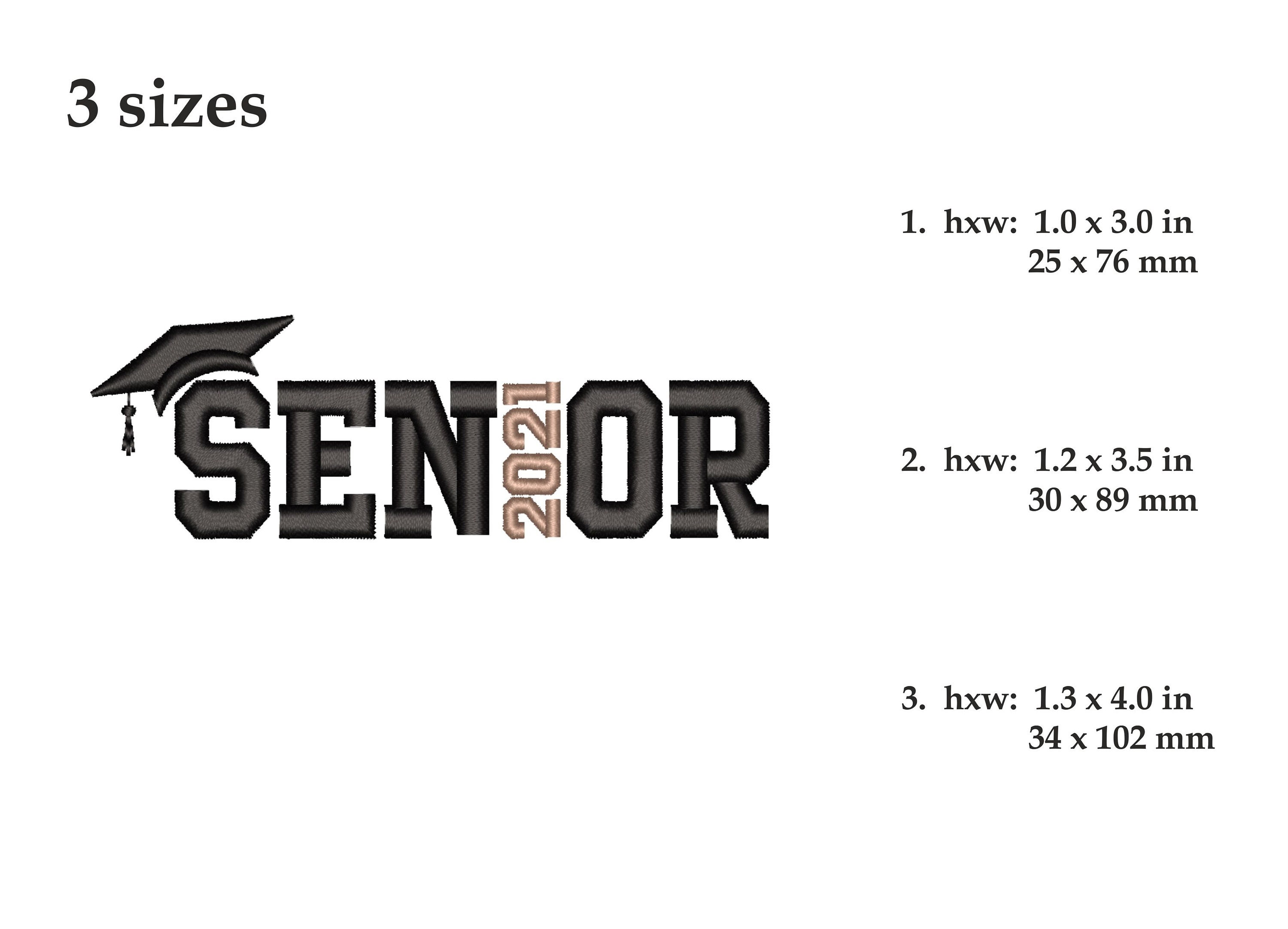 Senior 2021 Embroidery Senior 2021 Embroidery