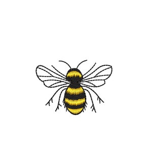 Bee Embroidery Design, 3 sizes, Instant Download