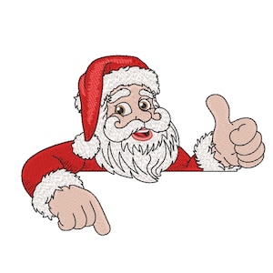 Christmas Santa Claus Embroidery Design, 4 sizes