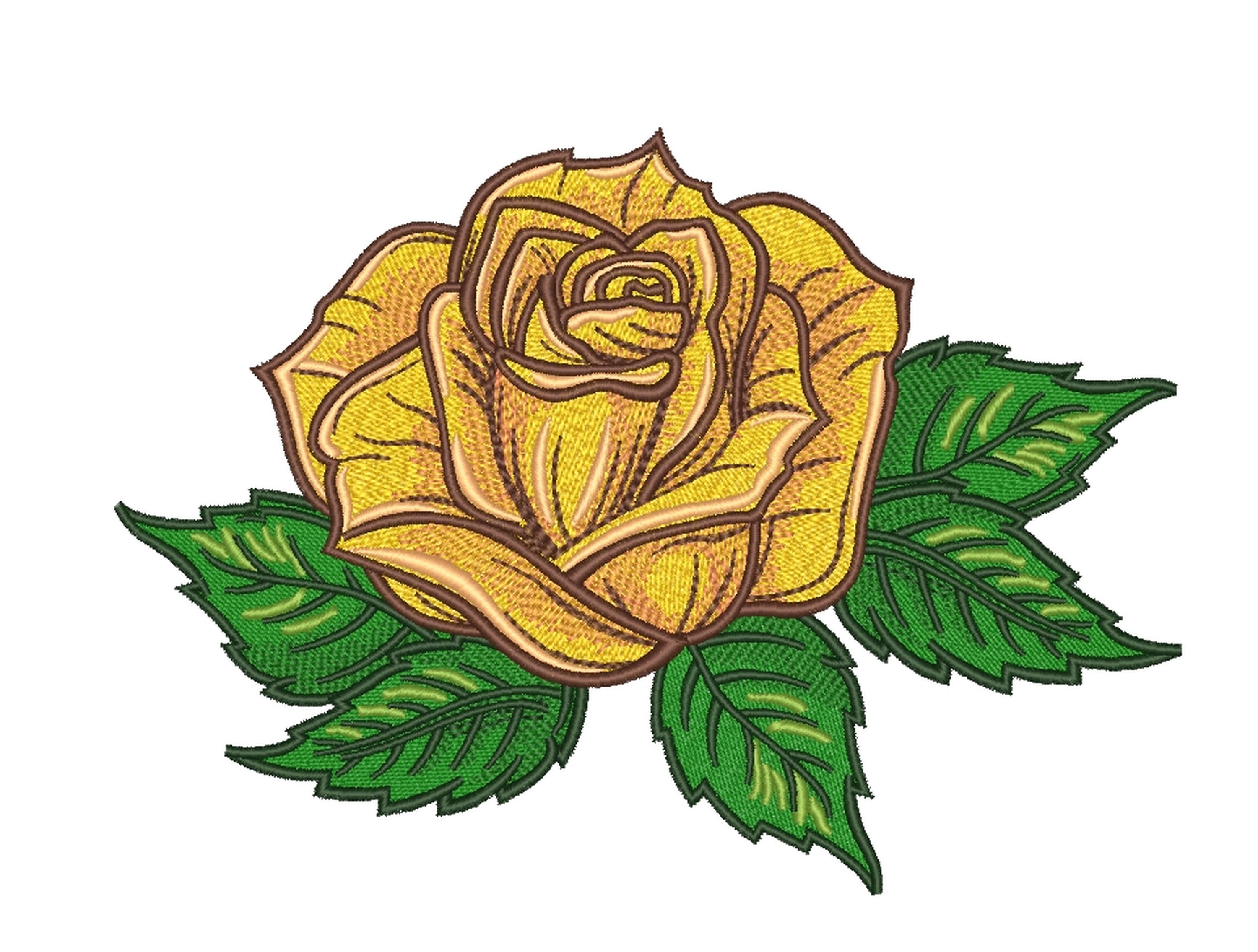Yellow rose embroidery design 3 sizes instant download  etsy new zealand Yellow rose embroidery design 3 sizes instant download  etsy new zealand