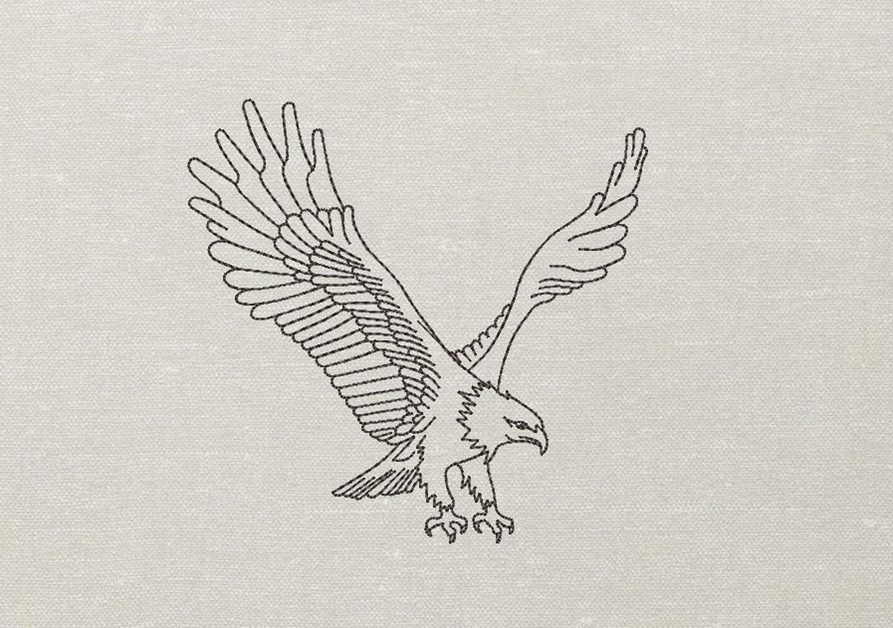 Eagle Machine Embroidery Design Instant Download Etsy