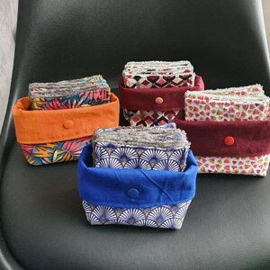Set mit 8 waschbaren Make-up-Entferner-Tüchern mit passendem Korb