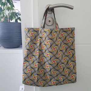 Reusable foldable shopping bag Motifs wax noir