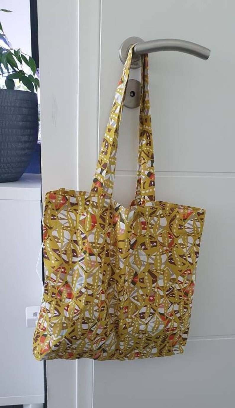 Reusable foldable shopping bag Abstrait anis