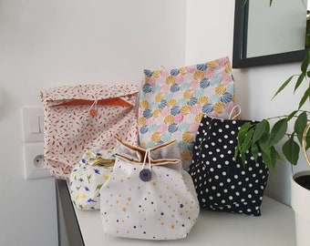 Pochette cadeau en tissu réutilisable