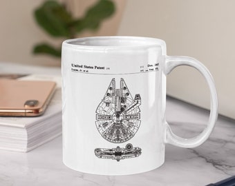 Star Wars Millennium Falcon Mug, Star Wars Mug, Star Wars Fan, Coffee Lover, Coffeeholic Gift, Millennium Falcon, Star Wars