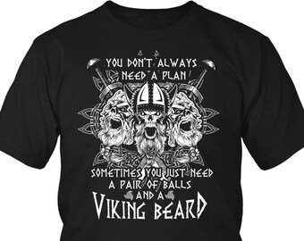 Viking Warrior "Viking Beard" Apparel, Viking Unisex Shirt, Viking Apparel, Viking Design, Viking Print, Norse Mythology, Norse Shirt