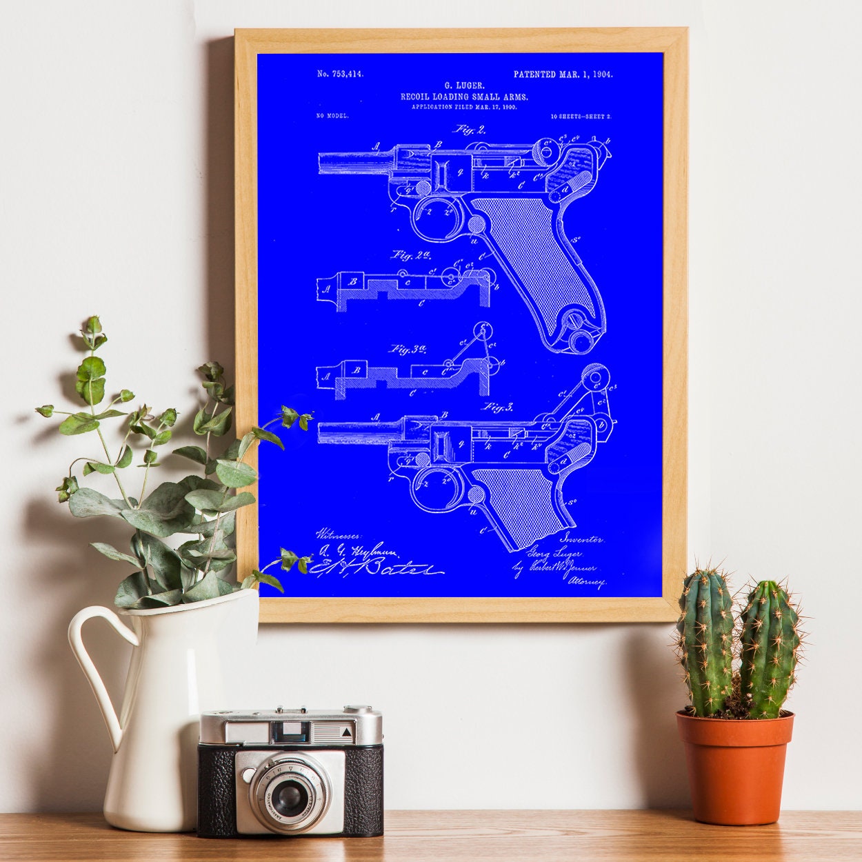 Luger Layout Luger Pistol Pistol Patent Pistol Design Pistol Art Pistol - Etsy