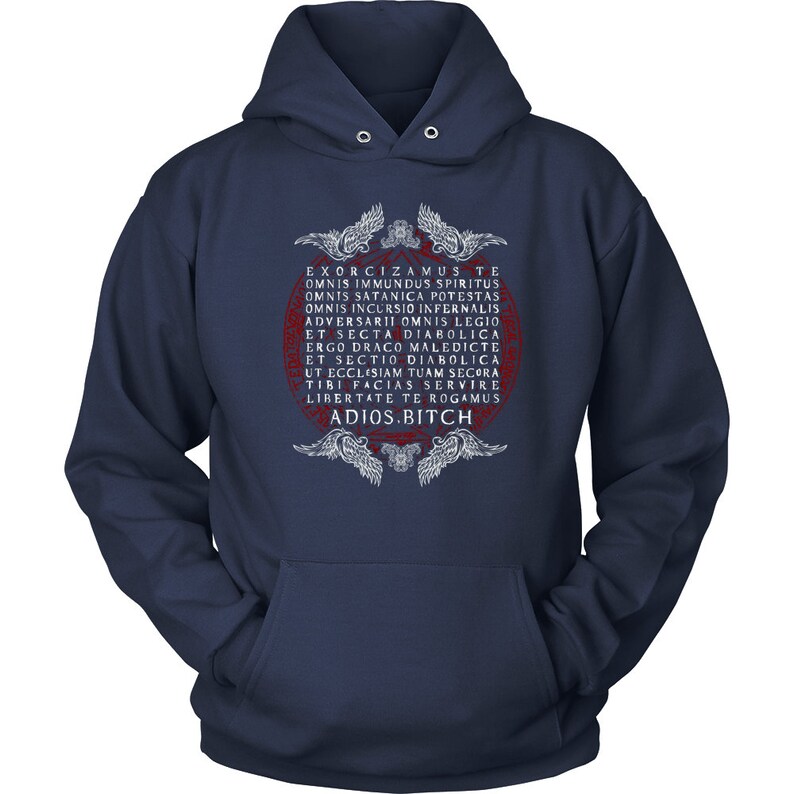 Adios Bitch Hoodie, Supernatural Hoodie, Unisex Hoodie, Supernatural, Supernatural Gift, Supernatural Apparel Navy