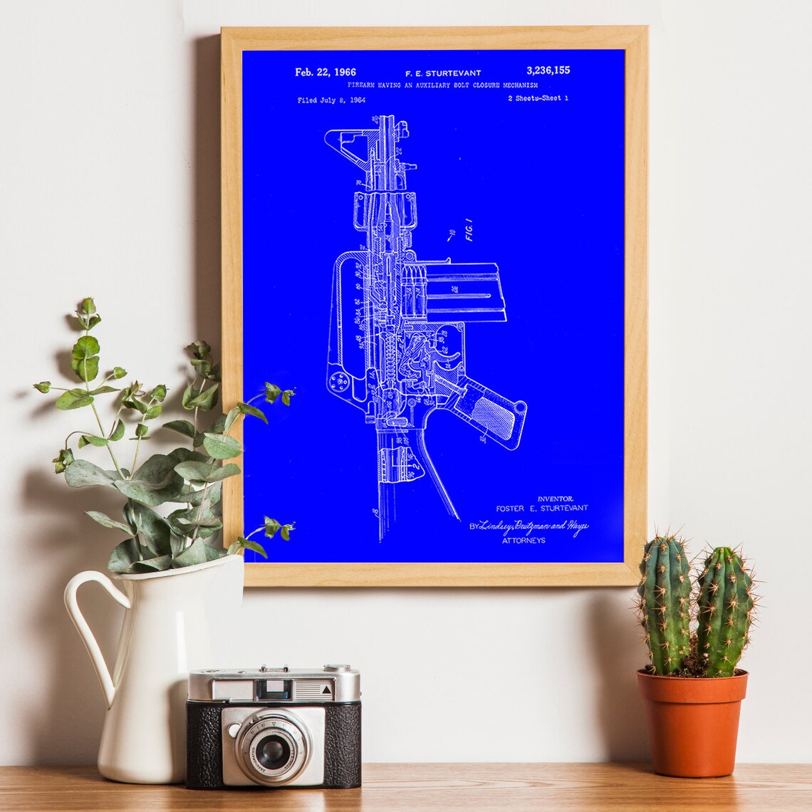 Firearm Poster Gun Design Patent Poster Gun Fanatic Etsy
