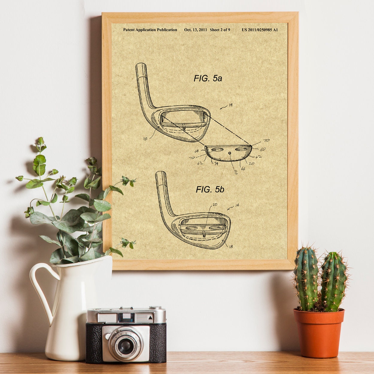 Golf Club Blueprint Golf Room Decor Golfer's Gift Etsy