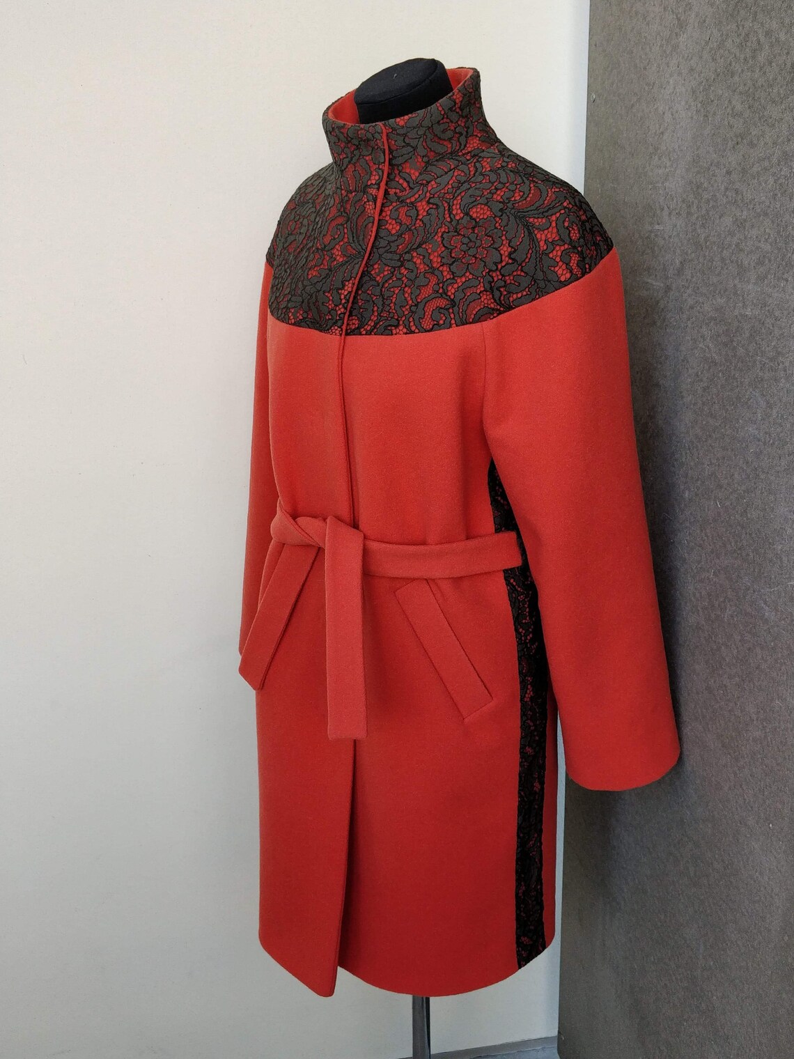 burnt orange bubble coat